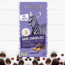 Belgian chocolate Cachet Dark Chokolate almonds and sea salt 180g