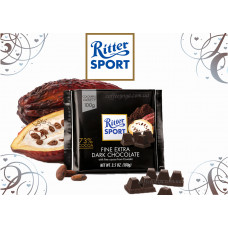 Чорний шоколад Ritter Sport Fine Extra Dark Chocolate 100 гр