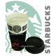 Керамічна чашка Starbucks з силіконовой кришкою black 350мл