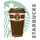 Керамічна чашка Starbucks з силіконовой кришкою brown 350мл