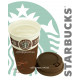 Керамічна чашка Starbucks з силіконовой кришкою brown 350мл