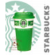 Керамічна чашка Starbucks з силіконовой кришкою green 350мл 
