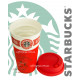 Керамічна чашка Starbucks з силіконовой кришкою red 350мл