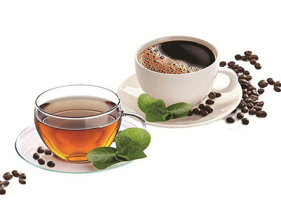 Caffeine in tea and coffee